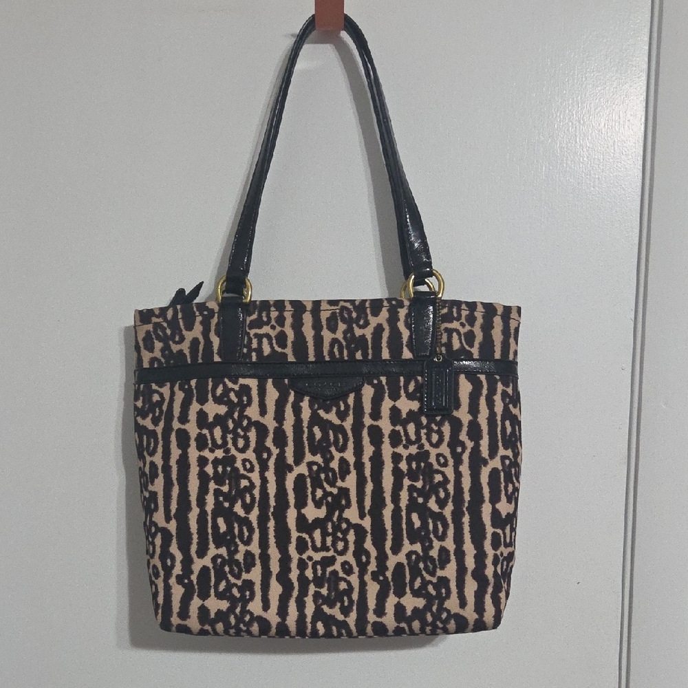 COACH OCELOT LEOPARD PATTERN TOTE - image 1